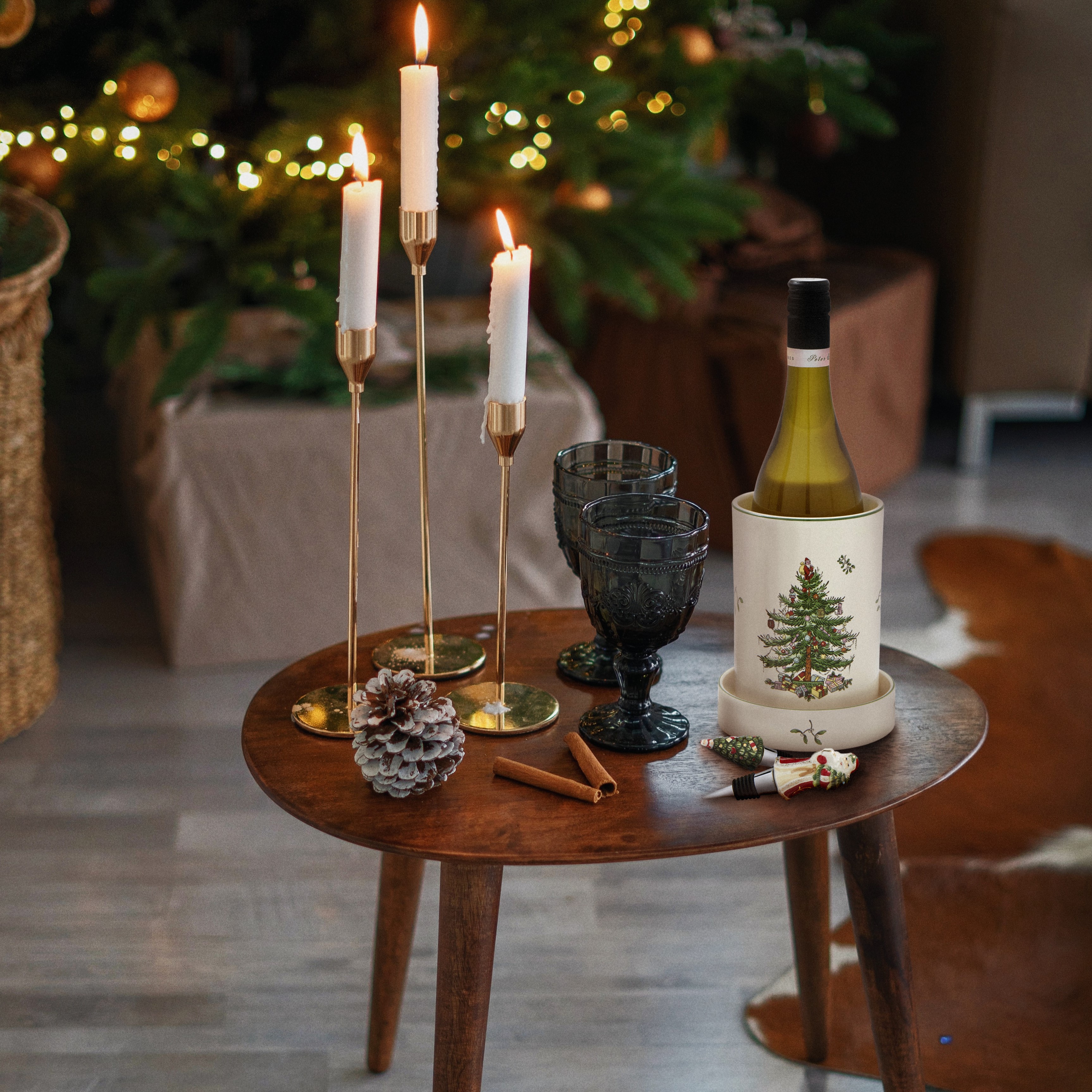 Christmas Tree 4 Piece Wine Gift Set image number null